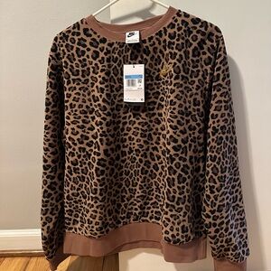 Medium women’s Nike cheetah print fleece sweatshirt